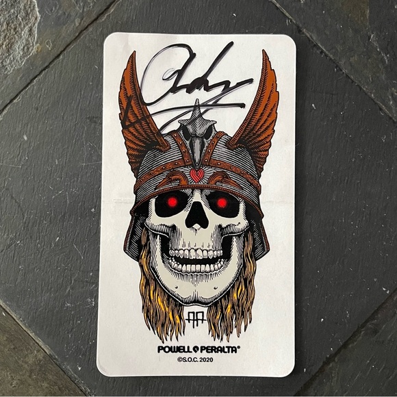 Powell Peralta Andy Anderson SIGNED 6” Skateboard Sticker Autographed - Picture 1 of 1